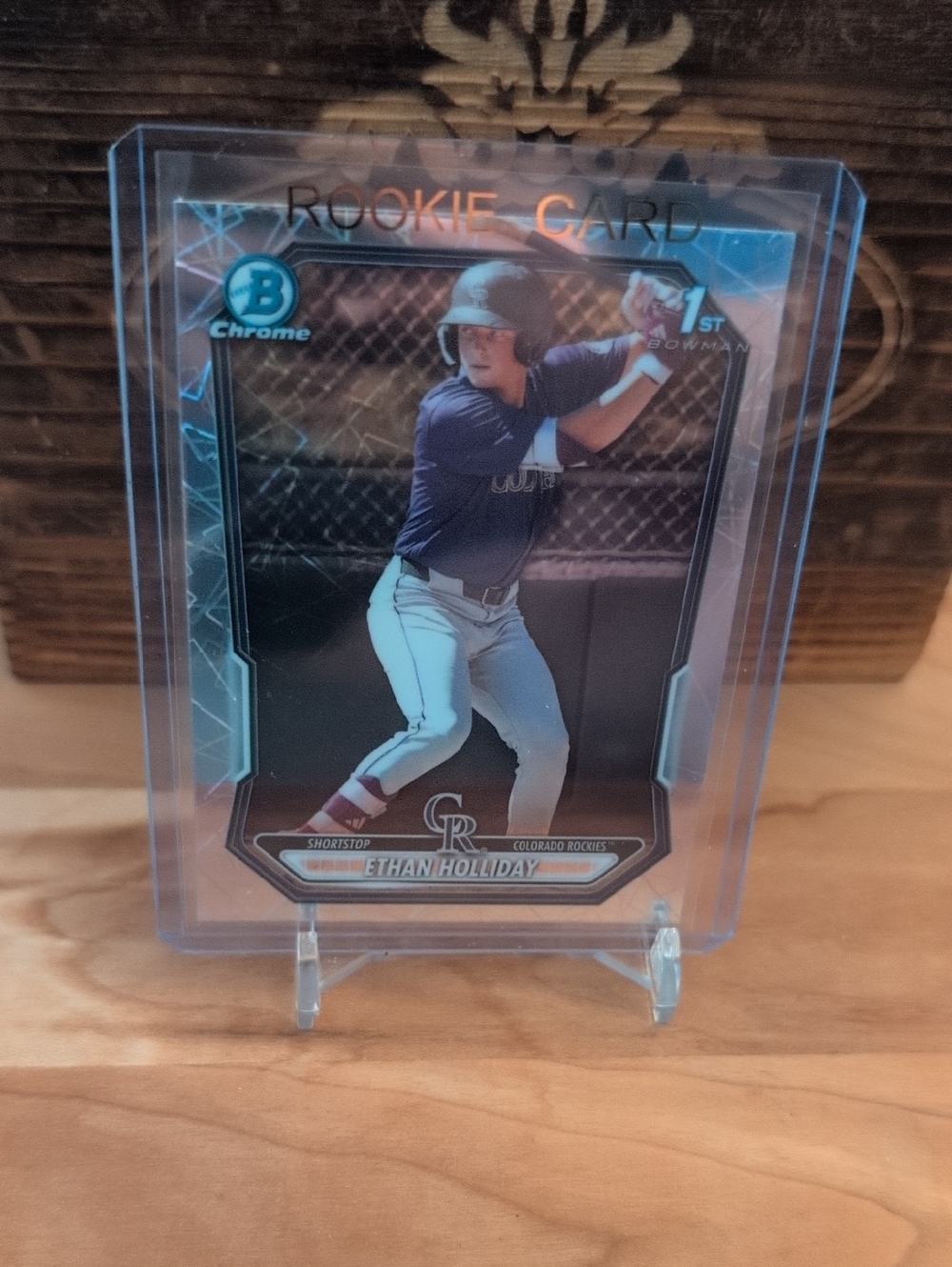 2026 Bowman Chrome Ethan Holliday Prospect Rookie Card Laser Refractor Rockies